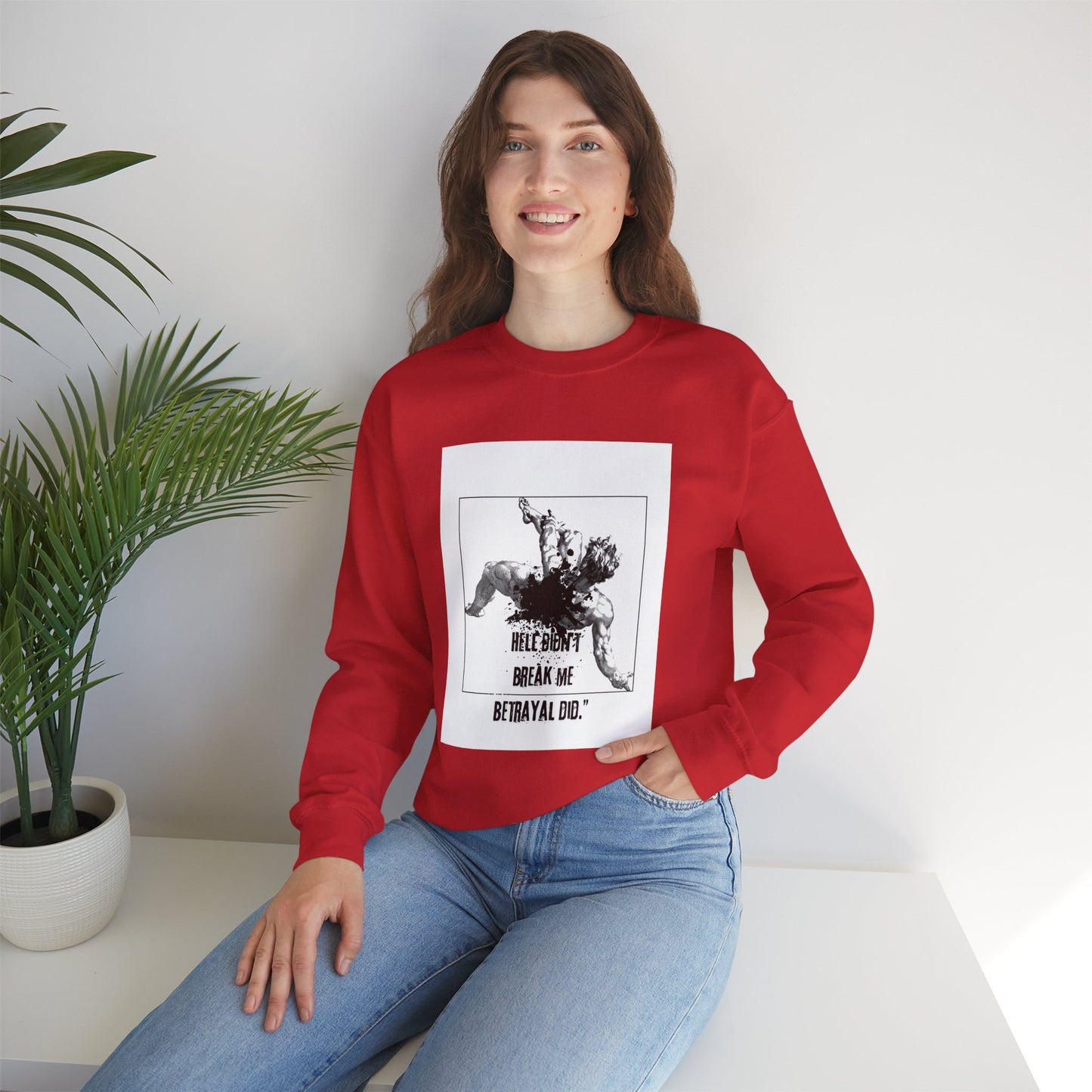 BETRAYAL /Unisex Crewneck Sweatshirt -Casual Wear, Cozy Layering.
