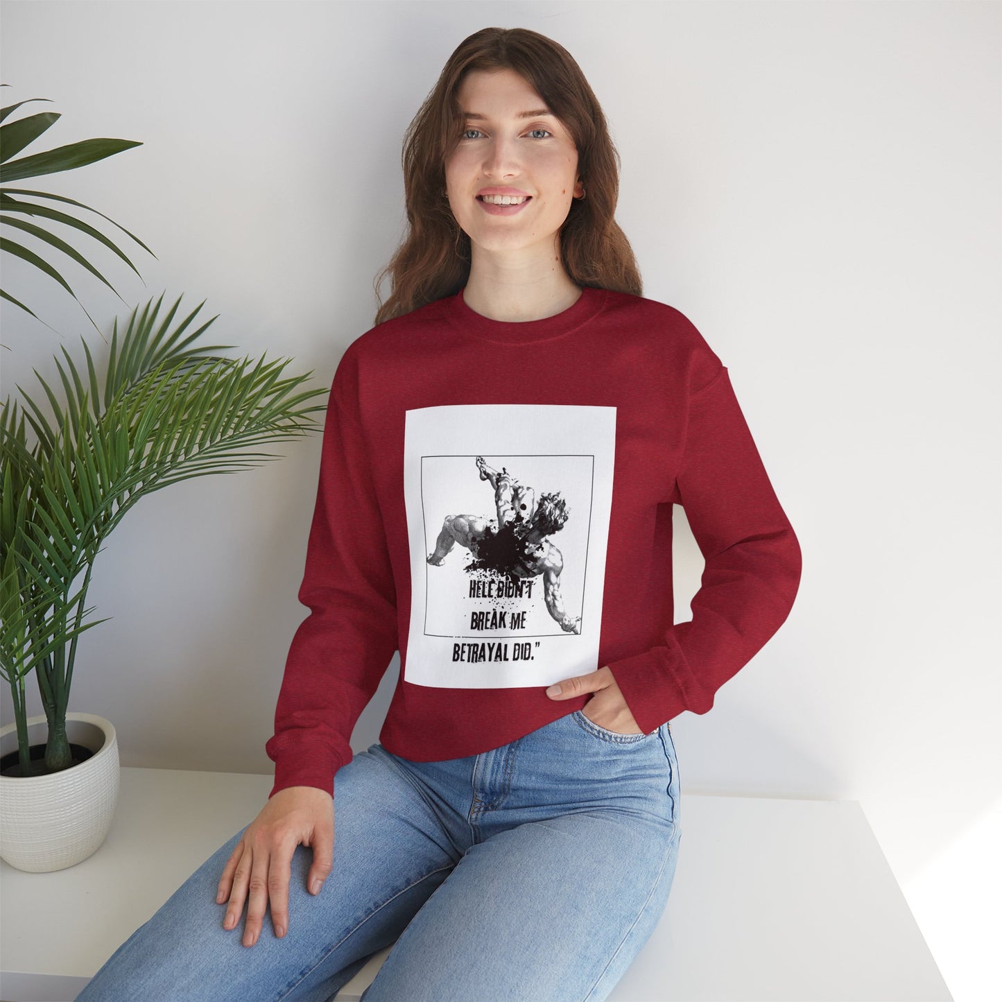 BETRAYAL /Unisex Crewneck Sweatshirt -Casual Wear, Cozy Layering.