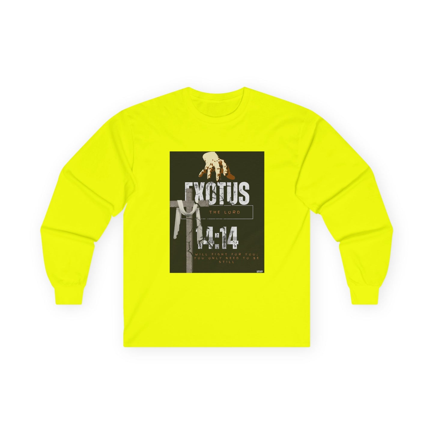 EXOTUS/ Long Sleeve Tee, Unisex Ultra Cotton, Biblical Apparel, Exodus 14:14, Christian Gift, Spiritual Fashion, Inspirational Shirt