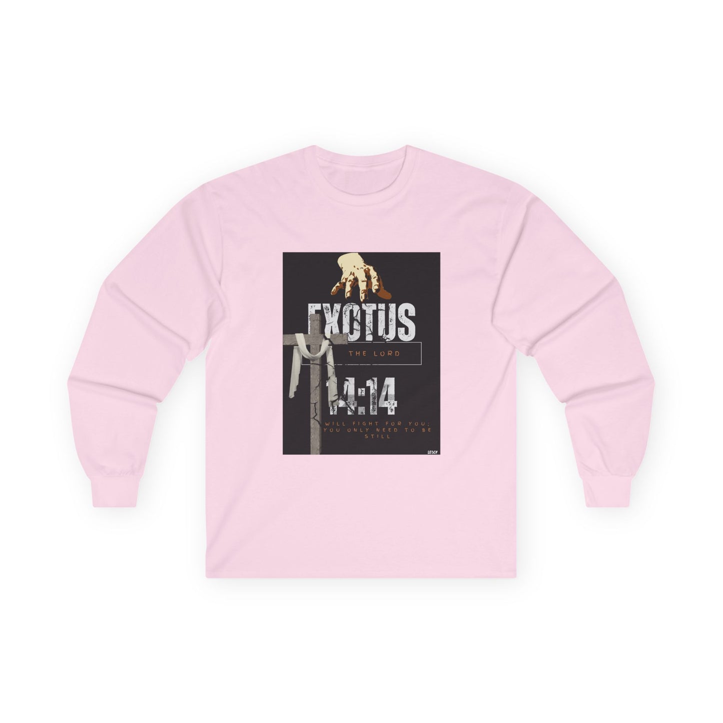 EXOTUS/ Long Sleeve Tee, Unisex Ultra Cotton, Biblical Apparel, Exodus 14:14, Christian Gift, Spiritual Fashion, Inspirational Shirt
